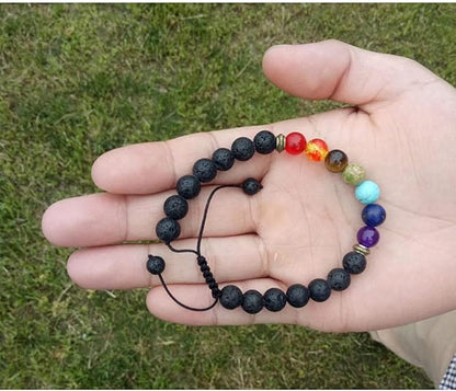 Pulseras de roca de lava 7 chakras - additional image 6