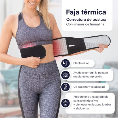 Faja térmica para el dolor correctora de postura