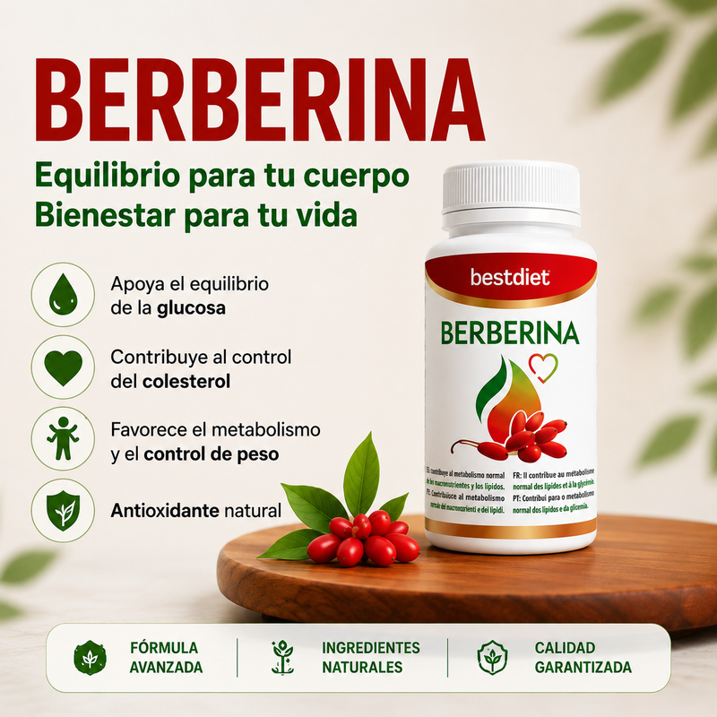 Berberina Premium™ | Control Metabólico, Glucosa y Peso