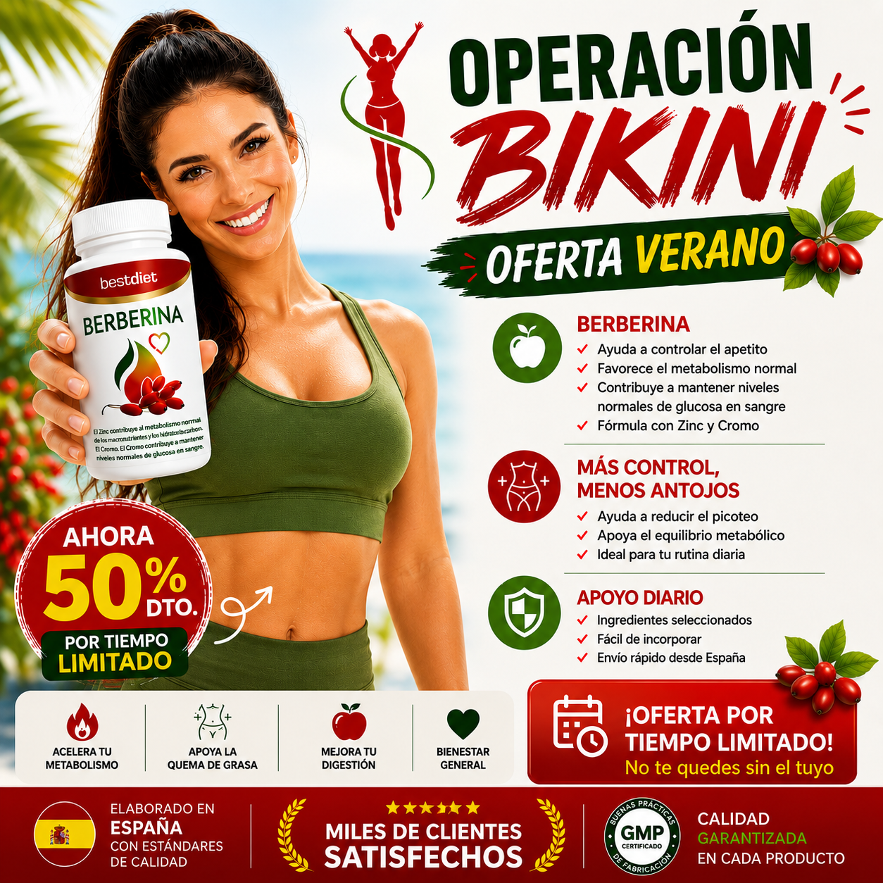 Berberina Premium™ | Control Metabólico, Glucosa y Peso