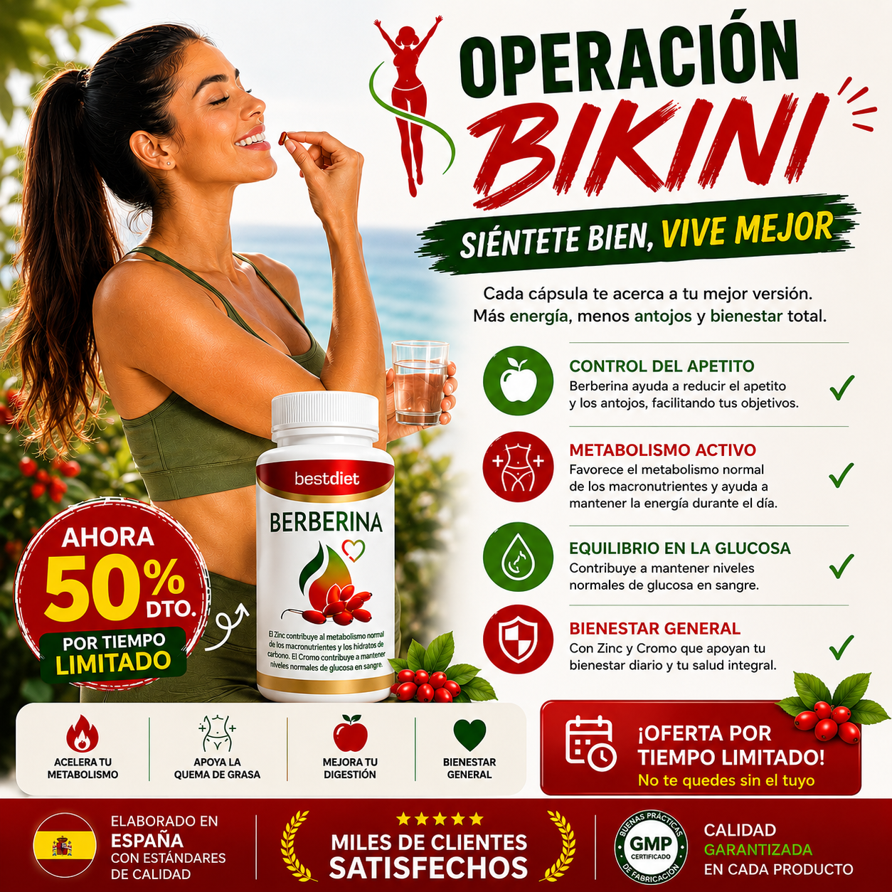 Berberina Premium™ | Control Metabólico, Glucosa y Peso