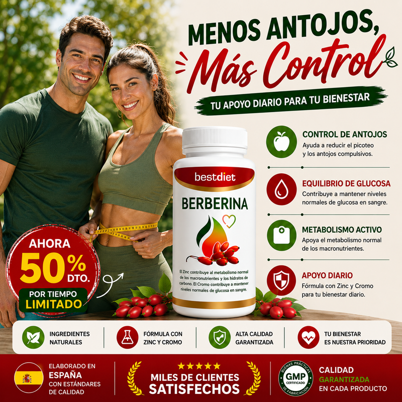 Berberina Premium™ | Control Metabólico, Glucosa y Peso